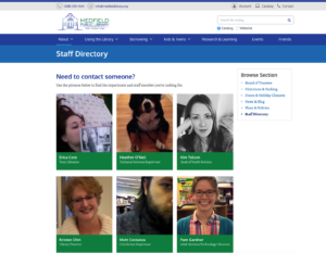 Library Staff Directory Profiles