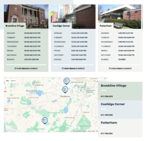 Brookline Library Branch Locations Page