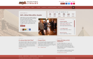 Malden Public Library Website Redesign AFTER