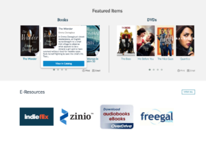 Library Book and Movie Carousel Slider